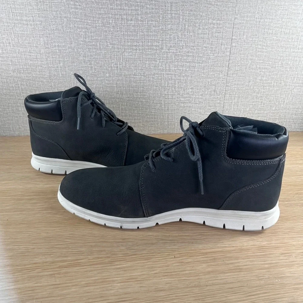 Timberland Davis Square Chukka Mens Boots Dark Grey Nubuck A4132 A7350 Size 12